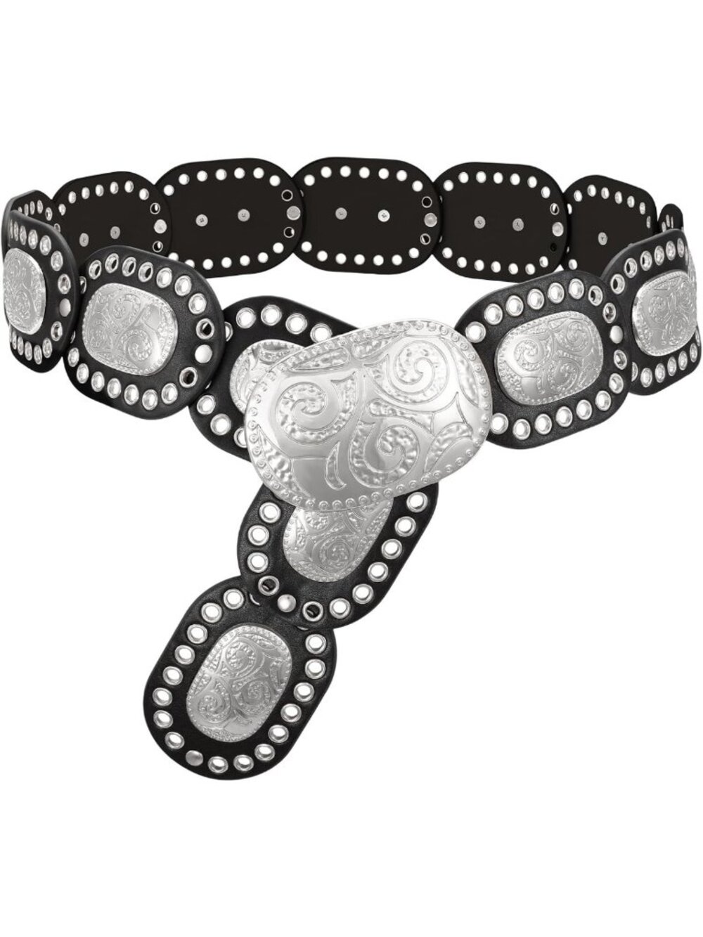 Boho Western Disc Belt for Women - Stylish Concho Belt for Jeans & Dresses
